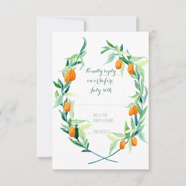 RSVP Laurel Wreath Kumquat Branche Moderne Simple (Devant)