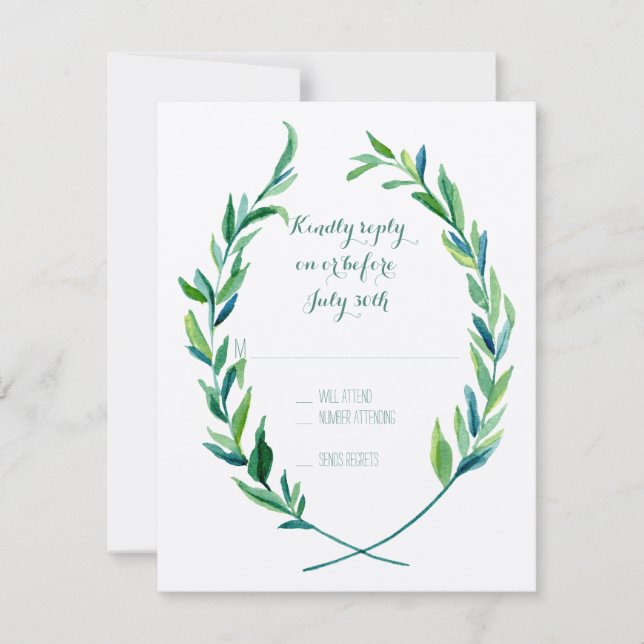 RSVP Laurel Wreath Olive Leaf Branche Moderne Simp (Devant)