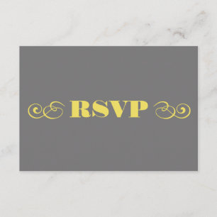 RSVP l'épousant gris et jaune