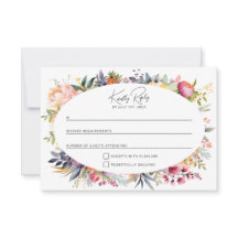 RSVP mariage bohème glamour - pivoines aquarelle