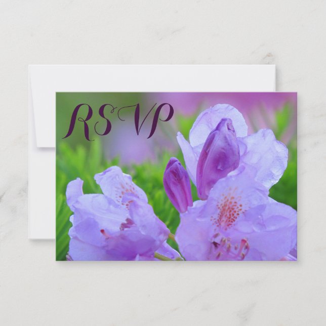 RSVP mariage fiançailles Rhododendron après la plu (Devant)