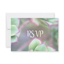 RSVP | Mariage moderne vert Succulent