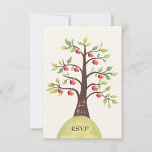 RSVP Mariage Monogramme Cartographie des pommiers