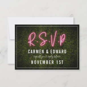 RSVP Mariage Neon Boxwood