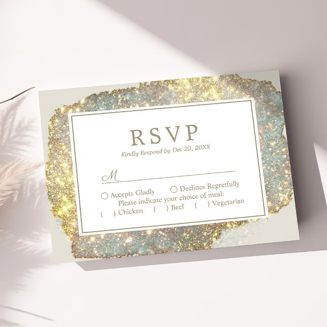 RSVP Mariage Paillettes holographiques iridescente (Créateur téléchargé)