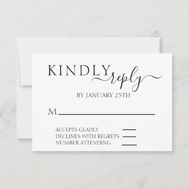 RSVP Mariage Simple Minimaliste (Devant)