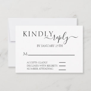 RSVP Mariage Simple Minimaliste
