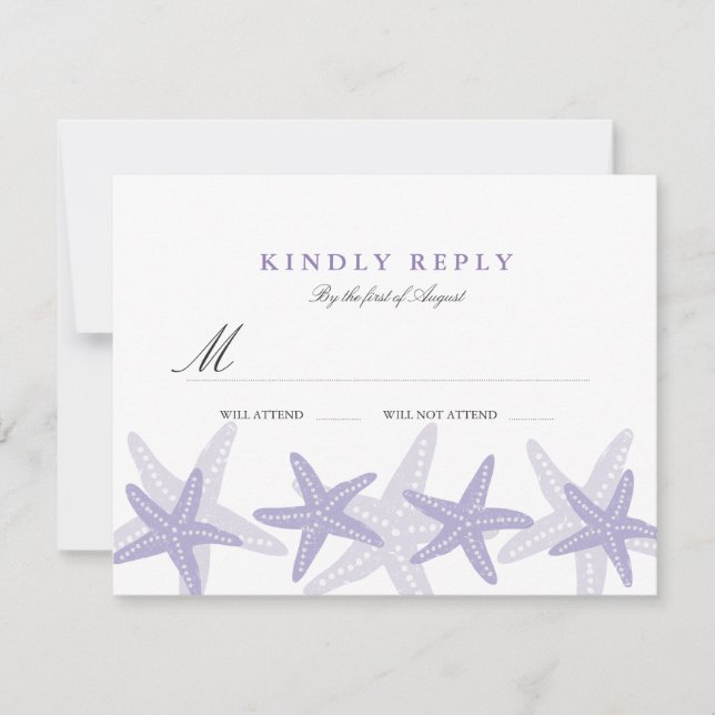 RSVP Mariage sur la Plage à l'Étoile Pourpre (Devant)
