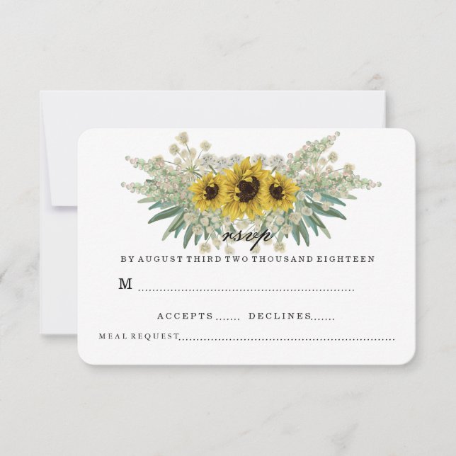 RSVP MARIAGE TOURNESOL ET VERDURE (Devant)