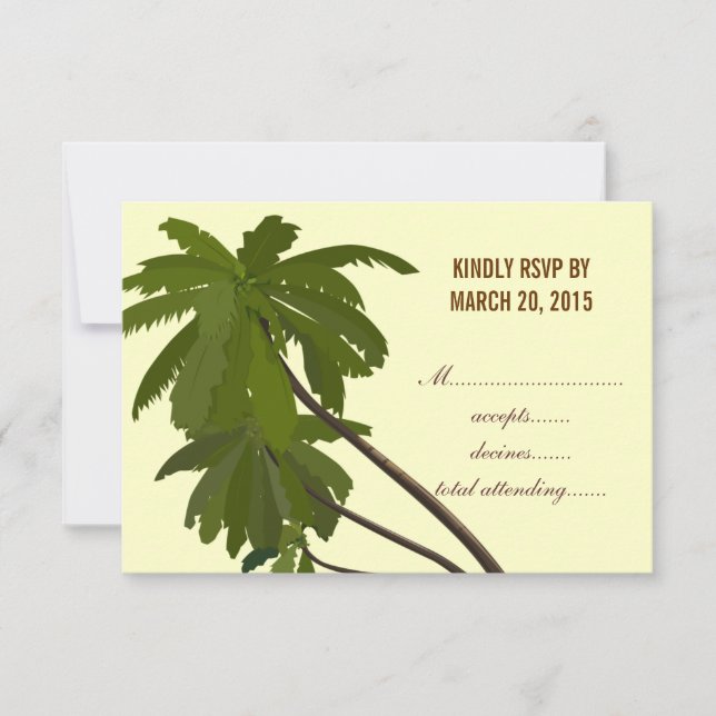 RSVP Mariage Tropical Palmiers (Devant)