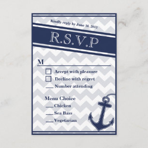 RSVP menu 3 choix