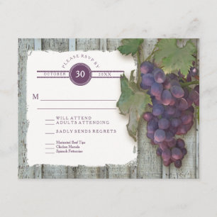RSVP Menu Options du menu Bois Vintage dans le vig
