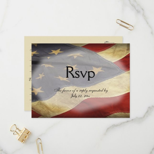RSVP militaire avec choix de menu (Devant/Arrière en situation)