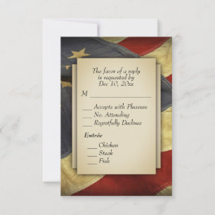 RSVP militaire avec choix de menu