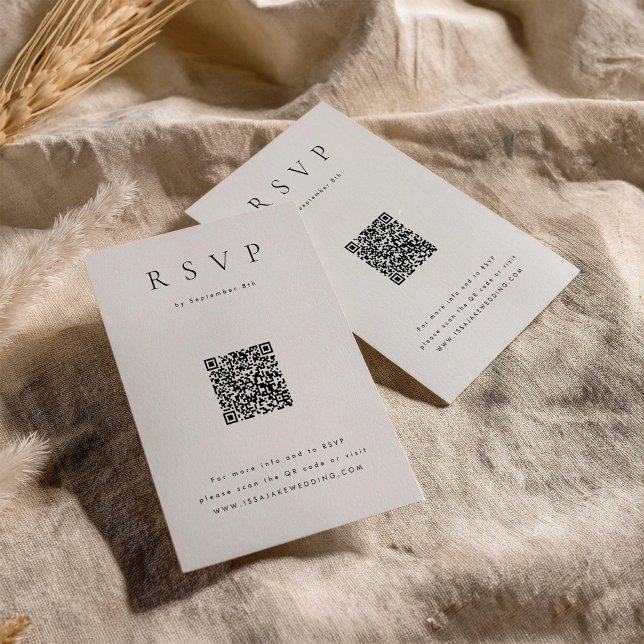 RSVP minimal avec carte de code QR (Créateur téléchargé)