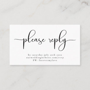 RSVP minimal pour le Carte de visite de réponse en