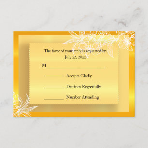 RSVP Moderne Marigold Jaune & Blanc Timbre Floral