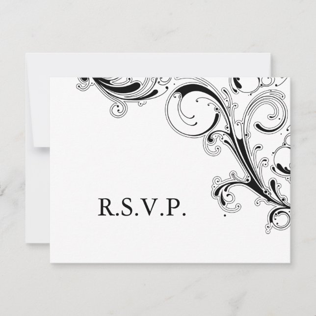 RSVP noir/blanc Filigree Swirl (Devant)