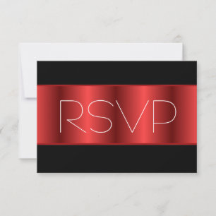 RSVP noir métal rouge