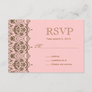 RSVP para boda en español / Mariage Rsvp