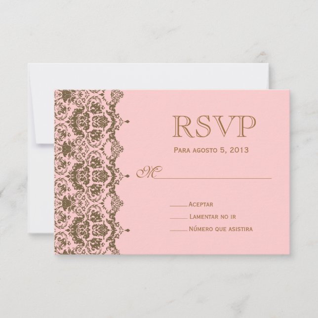 RSVP para boda en español / Mariage Rsvp (Devant)