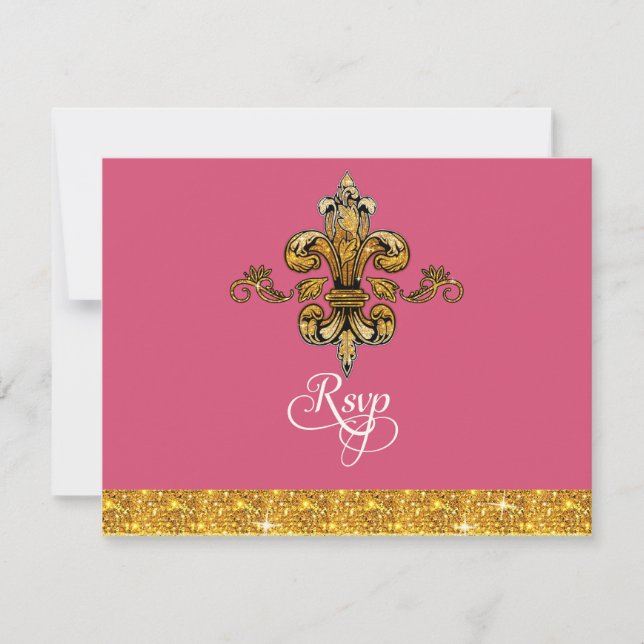 RSVP Parties scintillant Faux Gold Black Forme Fle (Devant)