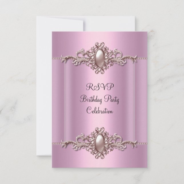 RSVP Pink Elegant Anniversaire Perle (Devant)