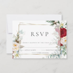 RSVP pour mariage Flore de tourbe d'araignée et