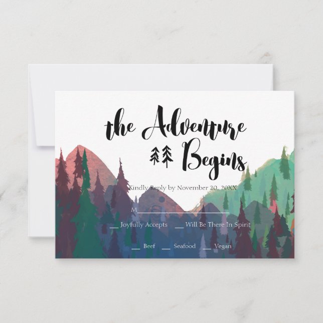 RSVP pour un mariage en montagne (Devant)