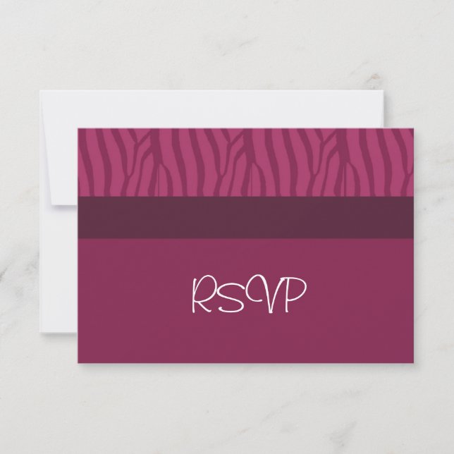 RSVP pour un mariage framboise (Devant)