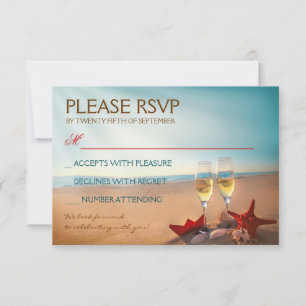 RSVP pour un mariage romantique sur la plage au co