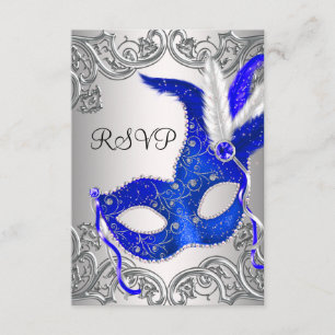 RSVP pour une soirée masquée au masque bleu royal