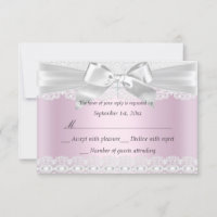 Rsvp Pretty Pink Lace Cross Baptême 3x5