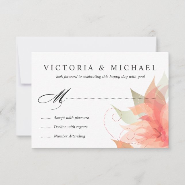 RSVP Recto-Verso Floral Orange Pêche (Devant)