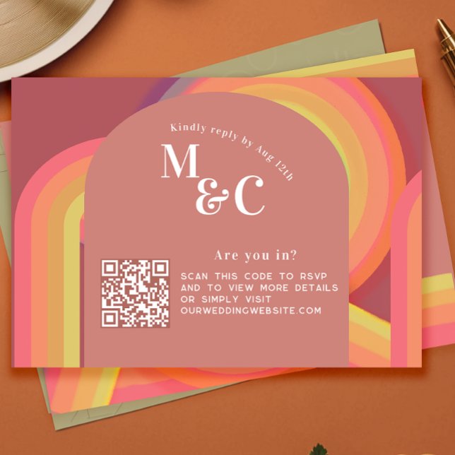 RSVP rétro avec code QR (Créateur téléchargé)