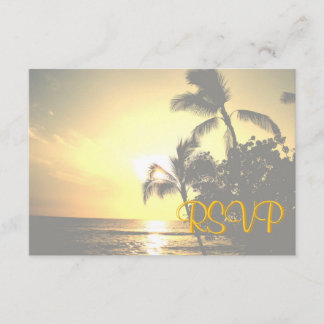 RSVP Romantic Beach Mariage Invitation de célébrat