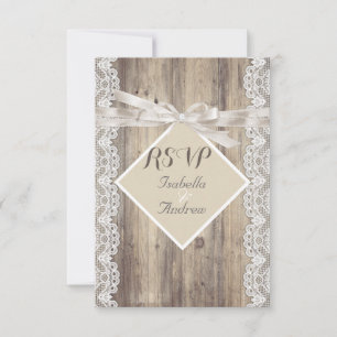 RSVP Russe Mariage Beige Blanc dentelle bois