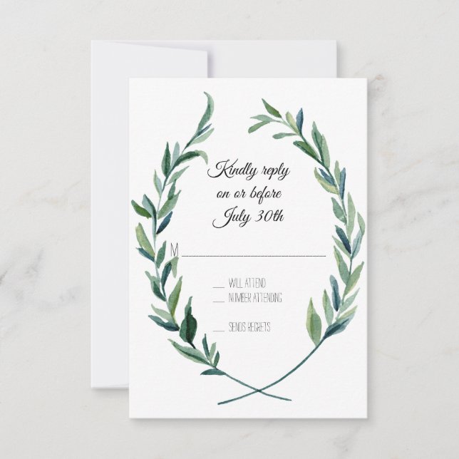 RSVP Sage Green Laurel Wreath Olive Leaf Branche (Devant)