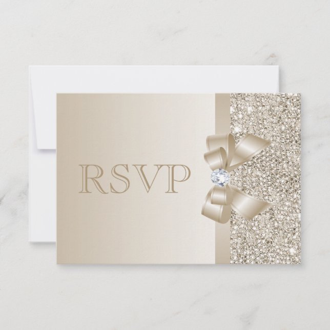 RSVP Séquences Champagne, Bow & Diamond RSVP (Devant)