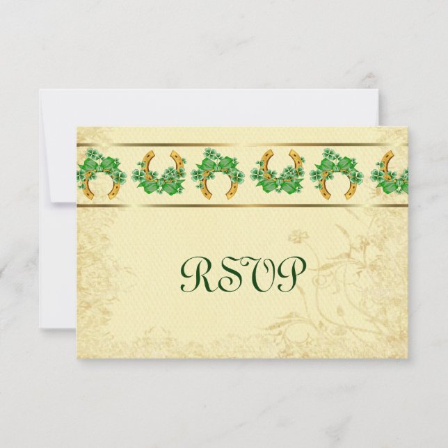 RSVP shamrock et or irlandais (Devant)