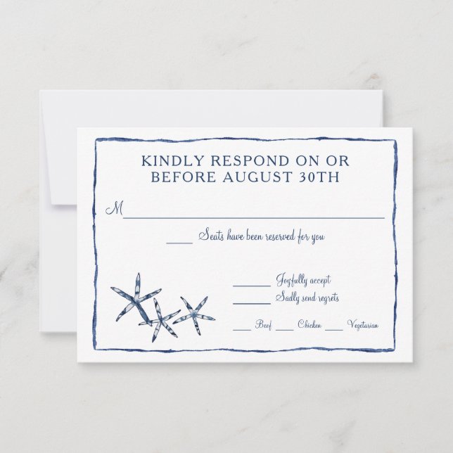 RSVP Shibori Kumo Watercolor Beach Starfish Star (Devant)