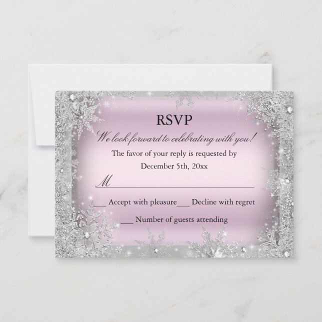RSVP Silver Winter Wonderland Rose Sweet 16 2 (Devant)