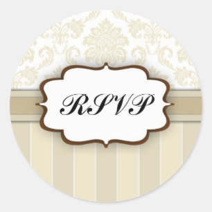 RSVP - Sticker en damas beige