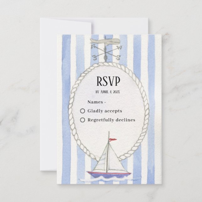 RSVP sur carte faire-part de mariage (Devant)