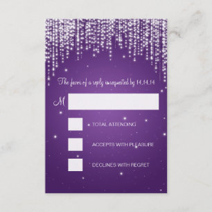 RSVP Sweet sixteen Fête Nuit Éblouissant Violet