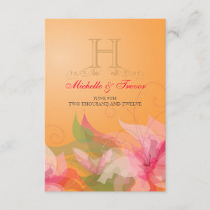 RSVP - Tanerine Floral Garden Réponses Cartes