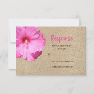 RSVP tropical (sable de plage et rose)
