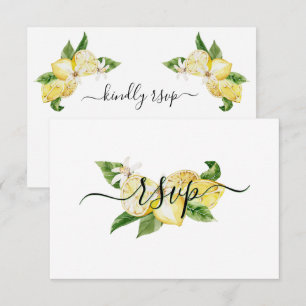 RSVP unique pour un mariage tropical au citron à l