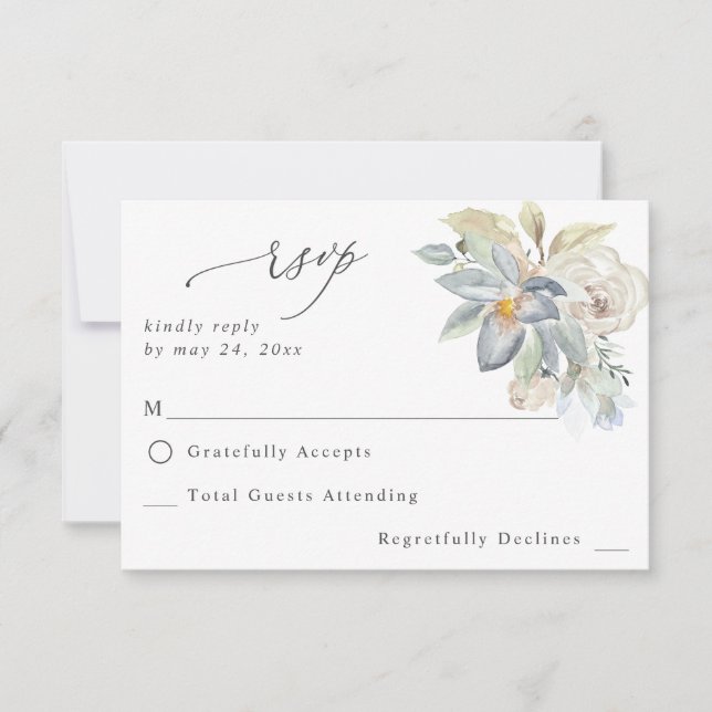 RSVP Végétal Mint et Fleur Blanche sans repas (Devant)