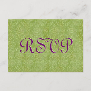 RSVP Vintage Olive et violet Mariage damassé